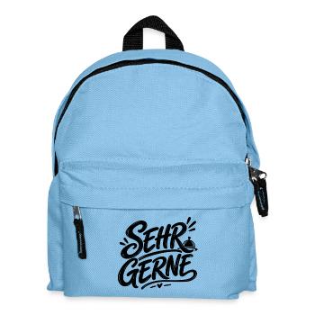 Sehr gerne - Kinder Rucksack - Hellblau - Vorne