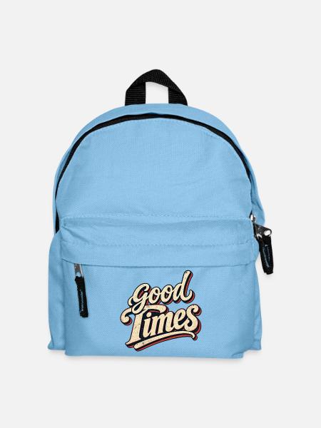 Good Times Retro Script - Kinder Rucksack - Hellblau