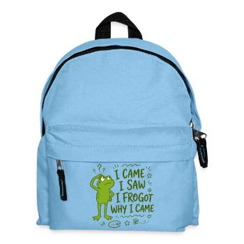 Frosch - I came I saw I frogot why I came - Kinder Rucksack - Hellblau - Vorne