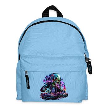 Kosmischer Alien DJ - Kinder Rucksack - Hellblau - Vorne