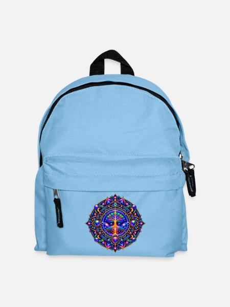 Baum des Lebens Mandala - Kinder Rucksack - Hellblau