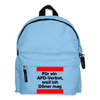 FASCHISMUS IST KEINE ALTERNATIVE. NIE WIEDER - Kinder Rucksack - Hellblau - Vorne