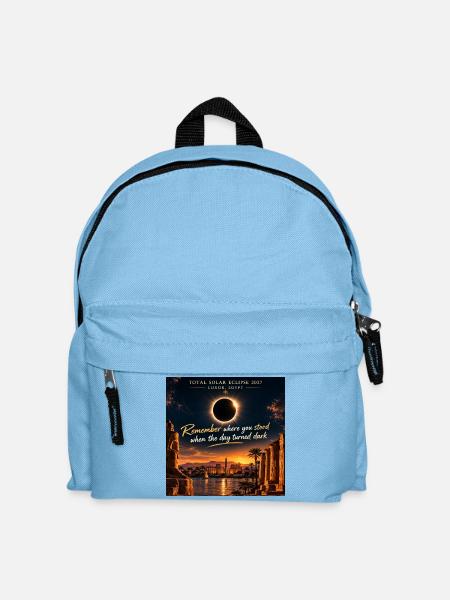 Solar Eclipse Luxor 2027 - Kinder Rucksack - Hellblau