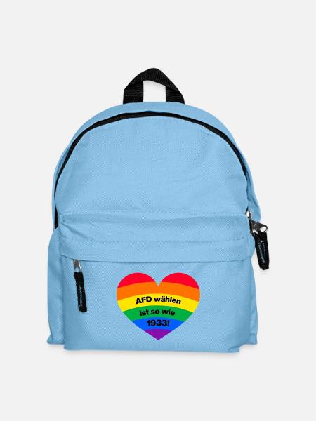 AFD WÄHLEN IST SO WIE 1933, NIE WIEDER IST JETZT - Kinder Rucksack - Hellblau