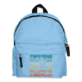 Retro Tischtennispieler Für Ping-Pong Profis - Kinder Rucksack - Hellblau - Vorne