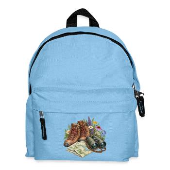 Wanderpfad Boots und Flora - Kinder Rucksack - Hellblau - Vorne