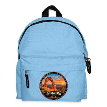 Arches Nationalpark Utah Wüste Urlaub Vintage - Kinder Rucksack - Hellblau - Vorne