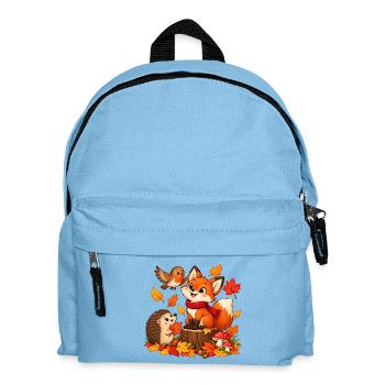 Herbst Waldtiere - Kinder Rucksack - Hellblau - Vorne
