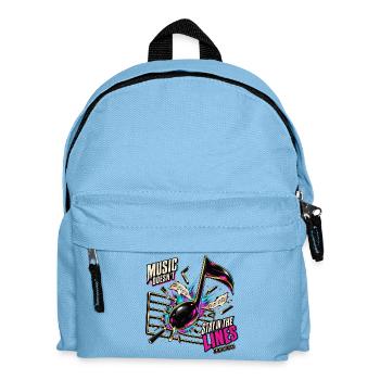 Lustiges Musikgeschenk – Musik bleibt nicht in den Linien - Kinder Rucksack - Hellblau - Vorne