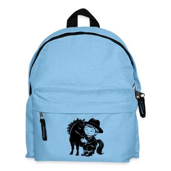 Cowboyboy-Pony - Kinder Rucksack - Hellblau - Vorne