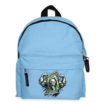 Starker Dollar Bill Muskel-Hustle - Kinder Rucksack - Hellblau - Vorne