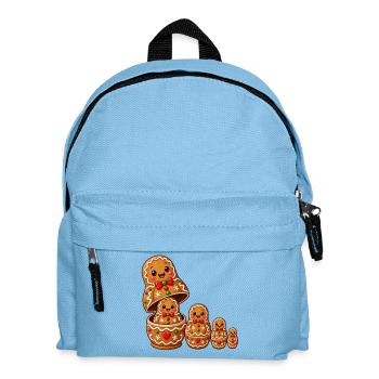 Lebkuchenpuppenmann stapelbares Elsass - Kinder Rucksack - Hellblau - Vorne