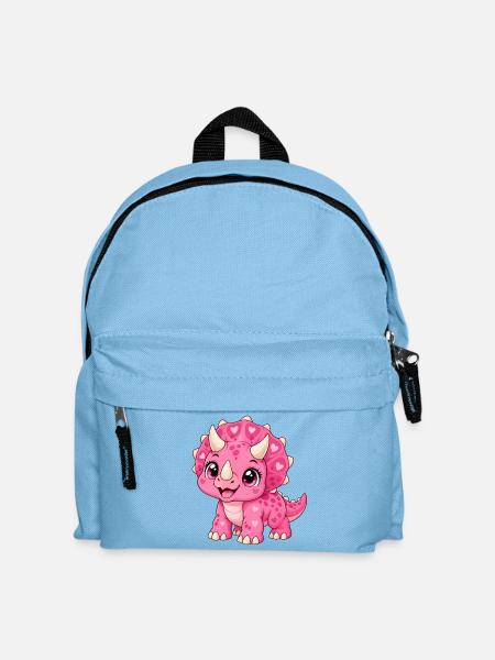 Triceratops Pink Kawaii - Kinder Rucksack - Hellblau
