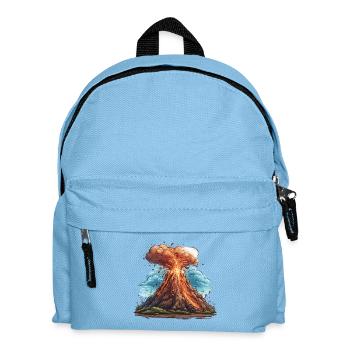 Vulkanausbruch Lava Explosion - Kinder Rucksack - Hellblau - Vorne