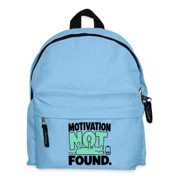Chat-Humor – Motivation nicht gefunden - Kinder Rucksack - Hellblau - Vorne