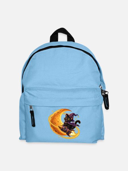 Zauberer-Katzen-Rakete - Kinder Rucksack - Hellblau