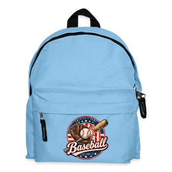 Vintage Baseball Flag - Kinder Rucksack - Hellblau - Vorne