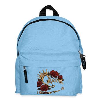 Queen Crown Roses Gold - Kinder Rucksack - Hellblau - Vorne