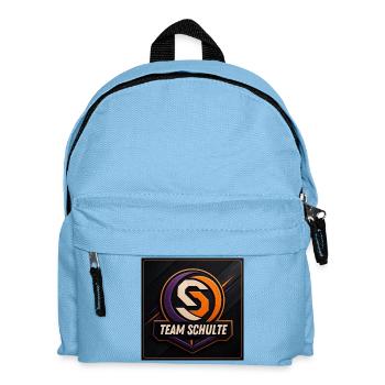 Team Schulte Logo Familienname Teamname Firmenname - Kinder Rucksack - Hellblau - Vorne