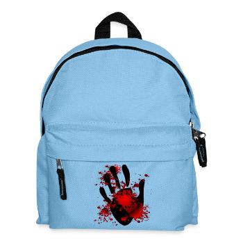 Halloween Blutende Hand - Kinder Rucksack - Hellblau - Vorne