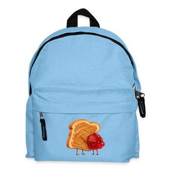 Kuschelt Toast mit Marmelade - Kinder Rucksack - Hellblau - Vorne