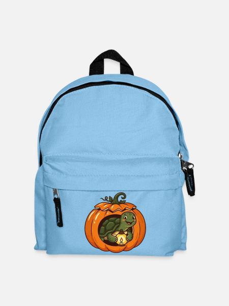 KürbisLaterne Schildkröte - Kinder Rucksack - Hellblau