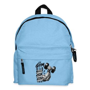Train Hard Fitness Motivation - Kinder Rucksack - Hellblau - Vorne