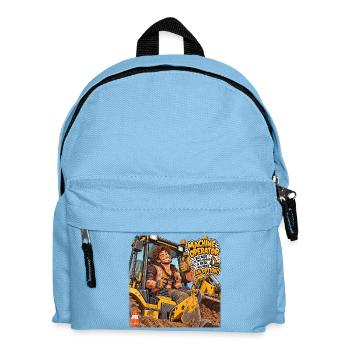 Maschinenbediener: Baugeist - Kinder Rucksack - Hellblau - Vorne