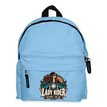 Lady Rider Motoheldin - Kinder Rucksack - Hellblau - Vorne