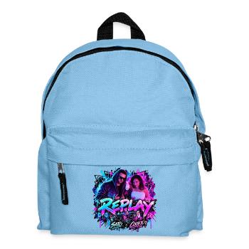 REPLAY – SATO x COOKIE | Neon Streetwear - Kinder Rucksack - Hellblau - Vorne