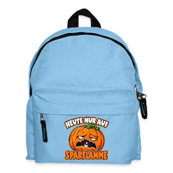 Grummeliger Kürbis – Heute nur auf Sparflamme - Kinder Rucksack - Hellblau - Vorne