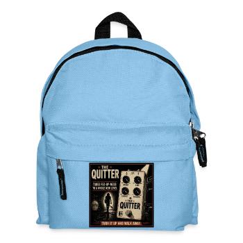 The Quitter Pedal – Vintage Rock Poster - Kinder Rucksack - Hellblau - Vorne