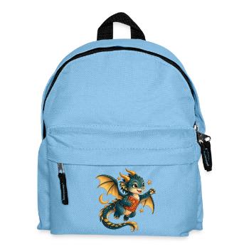 Sternendrache mit Goldenem Buch - Kinder Rucksack - Hellblau - Vorne
