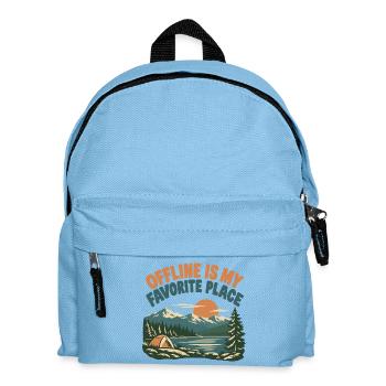 Offline Is My Favorite Place - Kinder Rucksack - Hellblau - Vorne