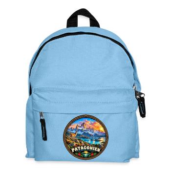 Chilenische Patagonien Landschaft Natur Wandern - Kinder Rucksack - Hellblau - Vorne