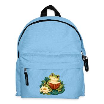 Froschleser auf Seerosen - Kinder Rucksack - Hellblau - Vorne