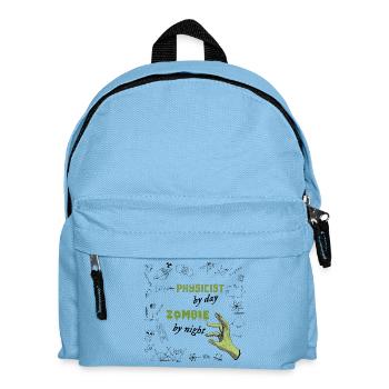 Physicist by day Zombie by night - Physik Formeln - Kinder Rucksack - Hellblau - Vorne