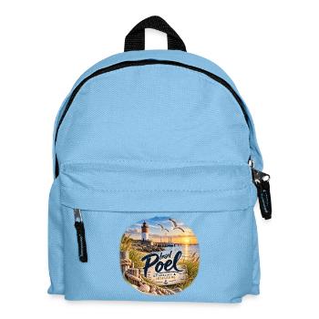 Insel Poel Ostseeluft Design - Kinder Rucksack - Hellblau - Vorne