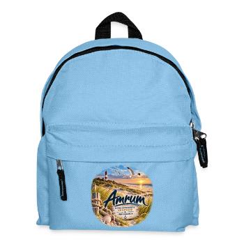 Amrum Nordseezauber Strandglück - Kinder Rucksack - Hellblau - Vorne