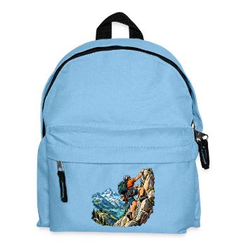 Kletter Abenteuer für Bergsteiger - Kinder Rucksack - Hellblau - Vorne
