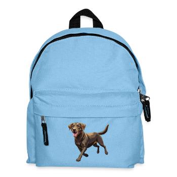 Labrador Retriever Hundelauf - Kinder Rucksack - Hellblau - Vorne