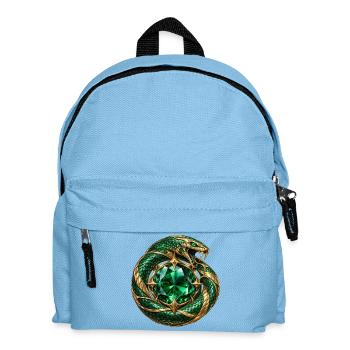 Smaragdgrüner Ouroboros - Kinder Rucksack - Hellblau - Vorne