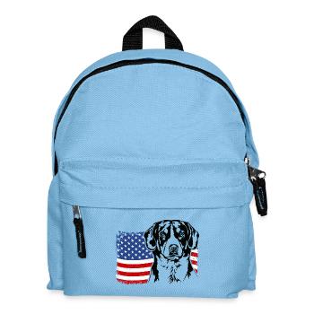 Entlebucher Mountain Dog US Amérique Drapeau Wilsigns - Sac à dos Enfant - bleu clair - Devant