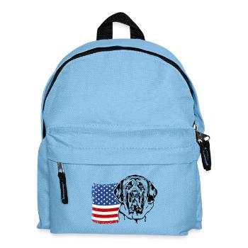 Mastiff anglais US Amérique drapeau chiens Wilsigns - Sac à dos Enfant - bleu clair - Devant