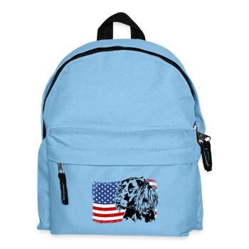 Caille Allemande Chien US Amérique Drapeau Wilsigns - Sac à dos Enfant - bleu clair - Devant