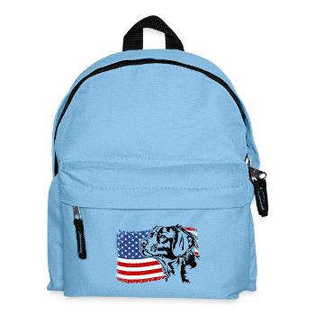 Epagneul Breton US America Flag Dogs Wilsigns - Sac à dos Enfant - bleu clair - Devant