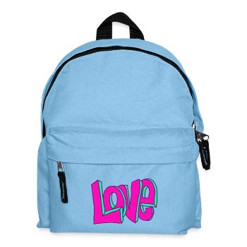 Graffiti Love - Kinder Rucksack - Hellblau - Vorne