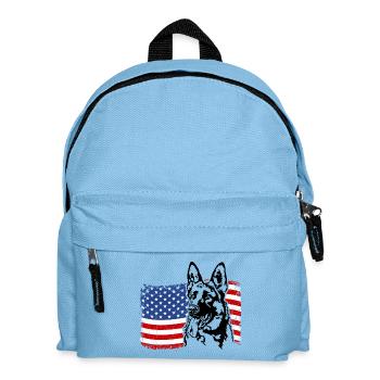 Berger Allemand US Amérique Drapeau Wilsigns - Sac à dos Enfant - bleu clair - Devant