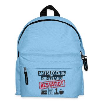 Amtslegende im Ruhestand bestätigt - Kinder Rucksack - Hellblau - Vorne