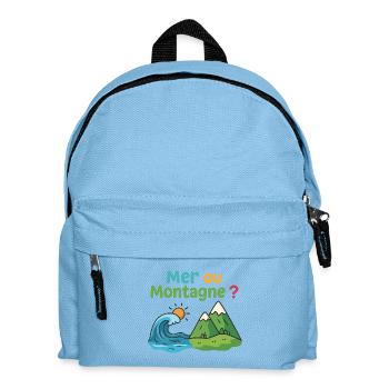 Meer oder Berg - Kinder Rucksack - Hellblau - Vorne